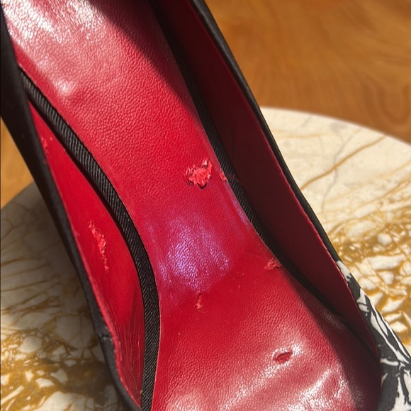 Nine West Red and Black Stiletto Heels - Picture 6 of 7